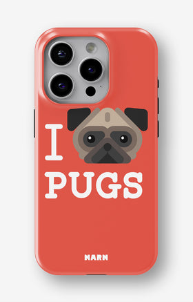 iPhone 12 Pro Max Tough Case – I Love Pugs - View 1