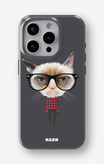 iPhone 12 Pro Max Tough Case – Hipster Cat - View 1