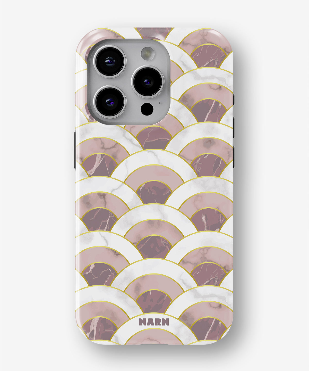 iPhone 12 Pro Max Tough Case – Pink Marble Waves - View 1