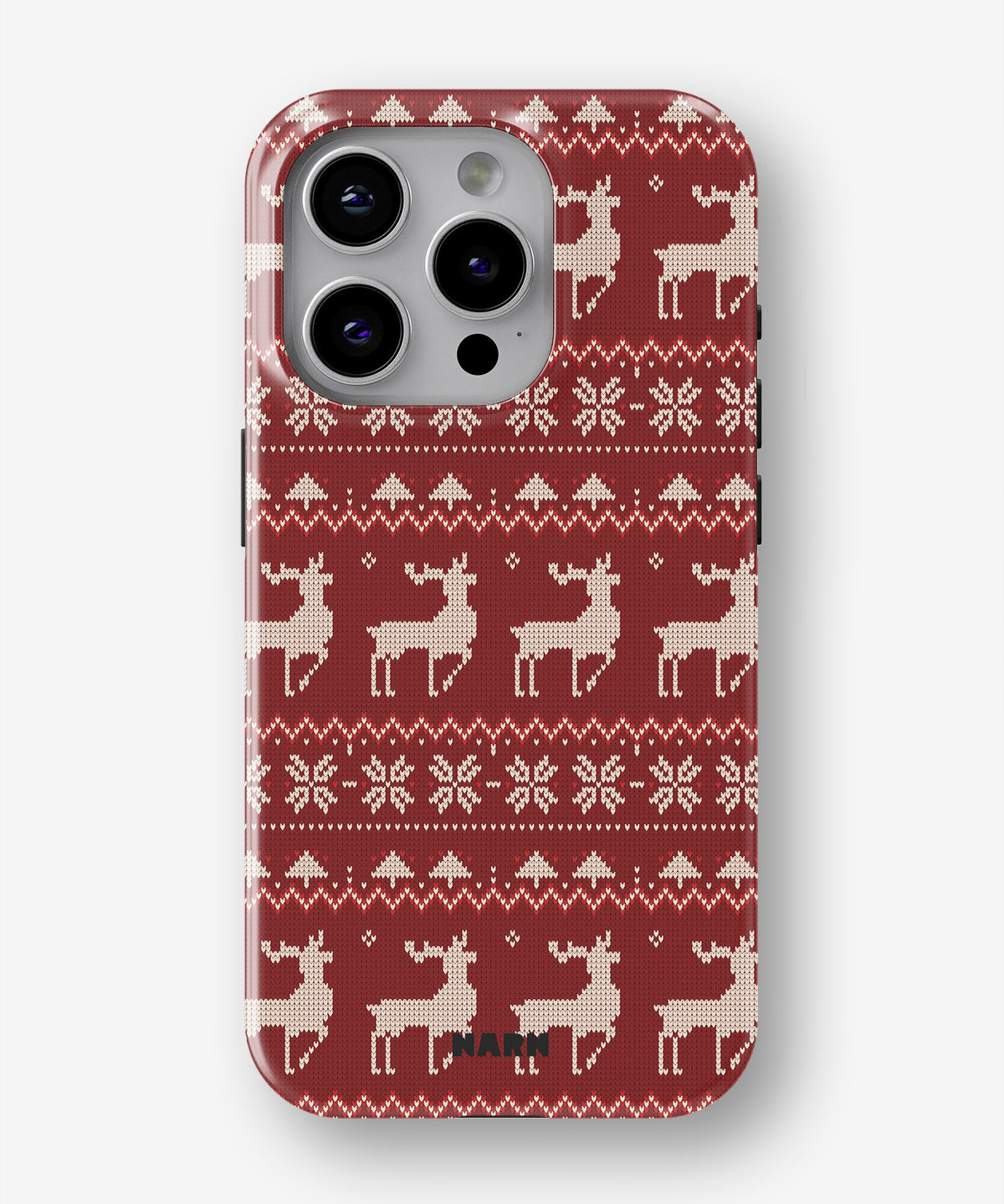 iPhone 12 Pro Max Tough Case – Reindeer Knit - View 1