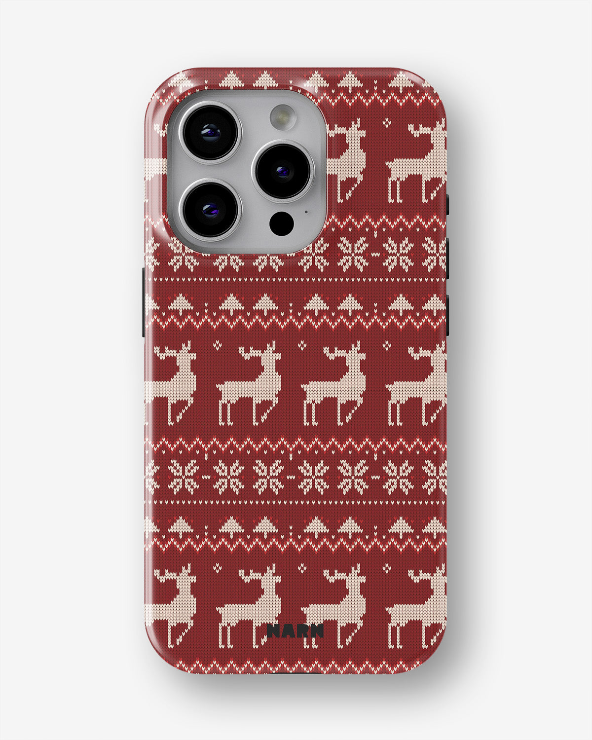 iPhone 12 Pro Max Tough Case – Reindeer Knit - View 1