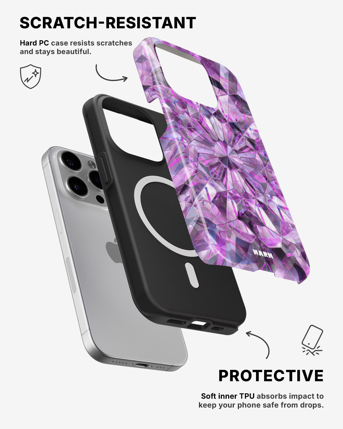 iPhone 12 Pro Max Tough Case – Lavender Crystals - View 2