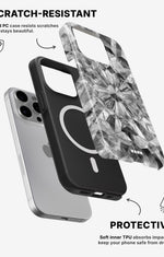 iPhone 12 Pro Max Tough Case – Grey Crystals - View 2