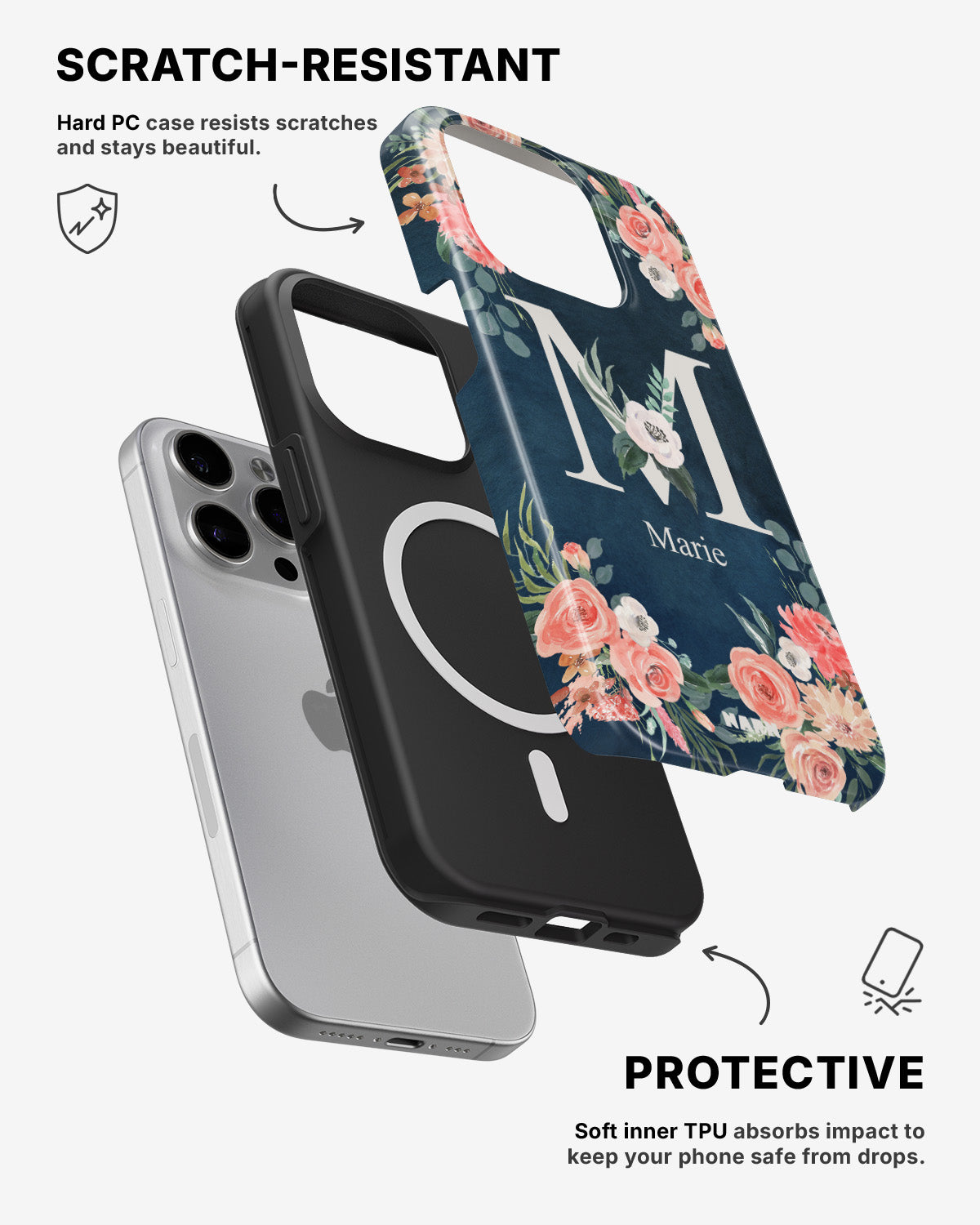iPhone 12 Pro Max Tough Case – Custom - Floral - View 2