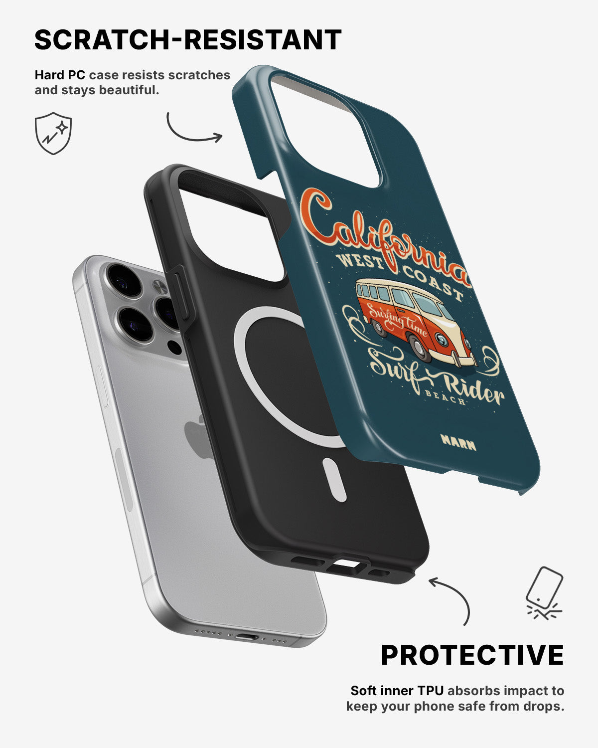 iPhone 12 Pro Max Tough Case – California Surf - View 2