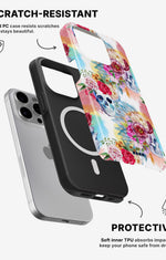 iPhone 12 Pro Max Tough Case – Flowered Skulls - View 2
