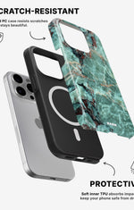 iPhone 12 Pro Max Tough Case – Green Marble - View 2