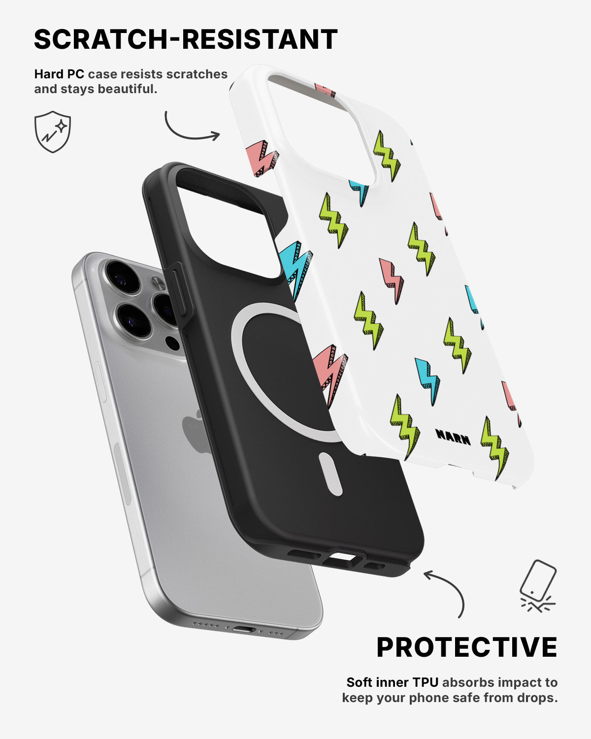 iPhone 12 Pro Max Tough Case – Lightning Bolts - View 2