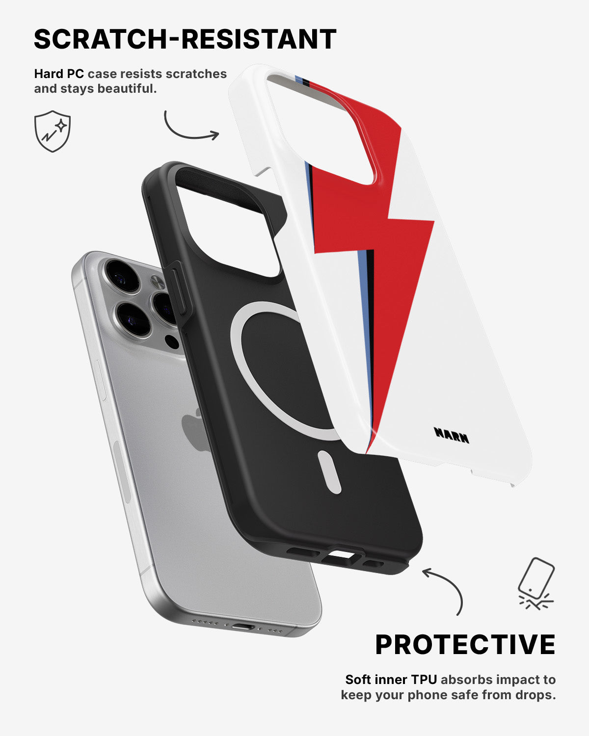 iPhone 12 Pro Max Tough Case – White Bowie  - View 2
