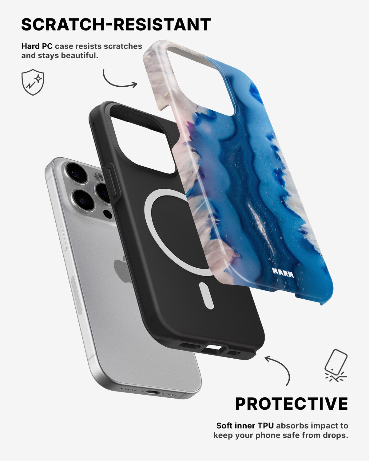 iPhone 12 Pro Max Tough Case – Blue Agate - View 2