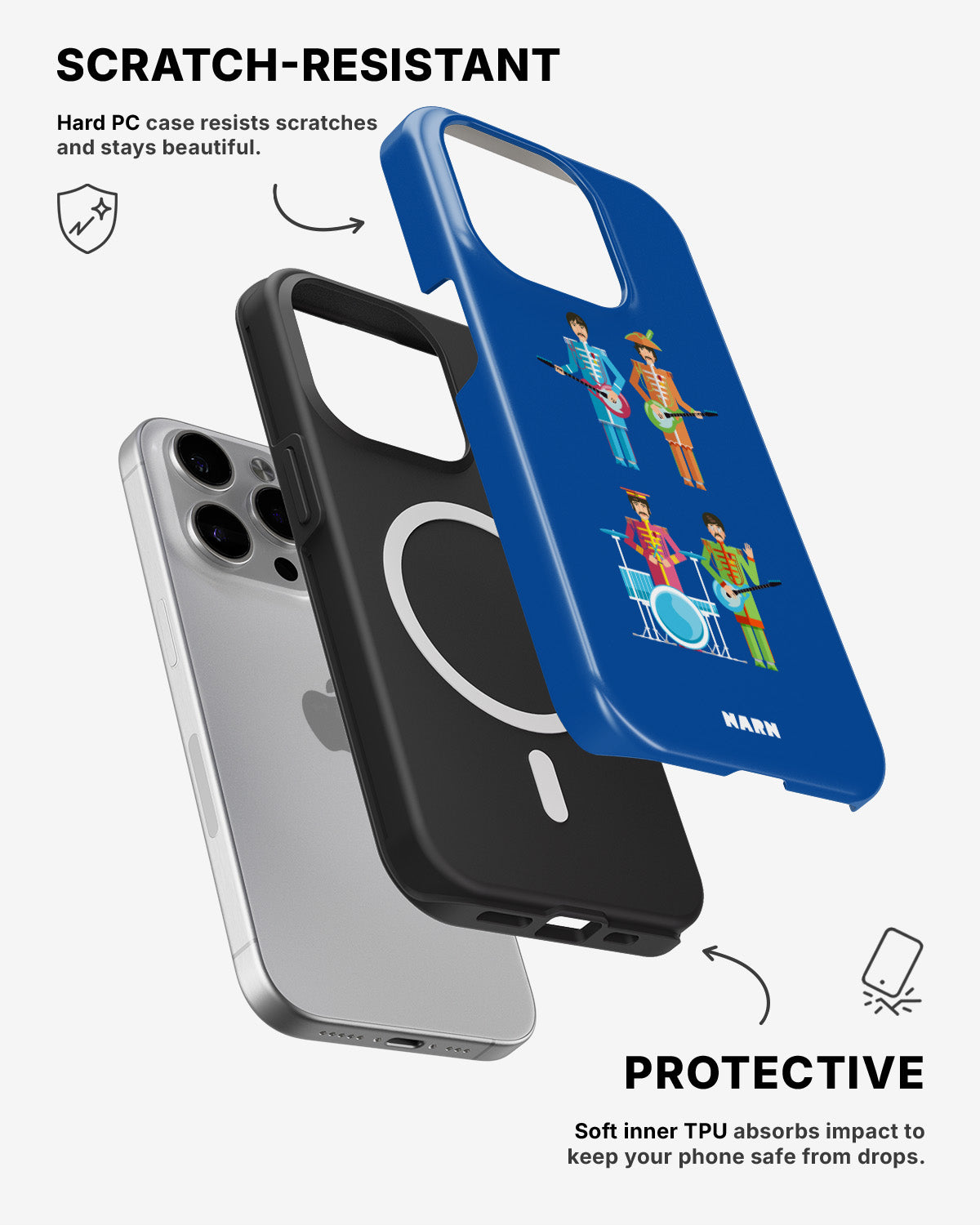 iPhone 12 Pro Max Tough Case – Beatles Blue - View 2