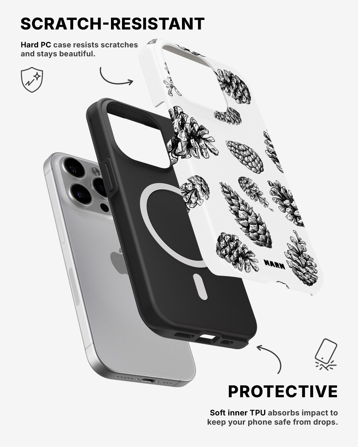 iPhone 12 Pro Max Tough Case – Pine Cones - View 2
