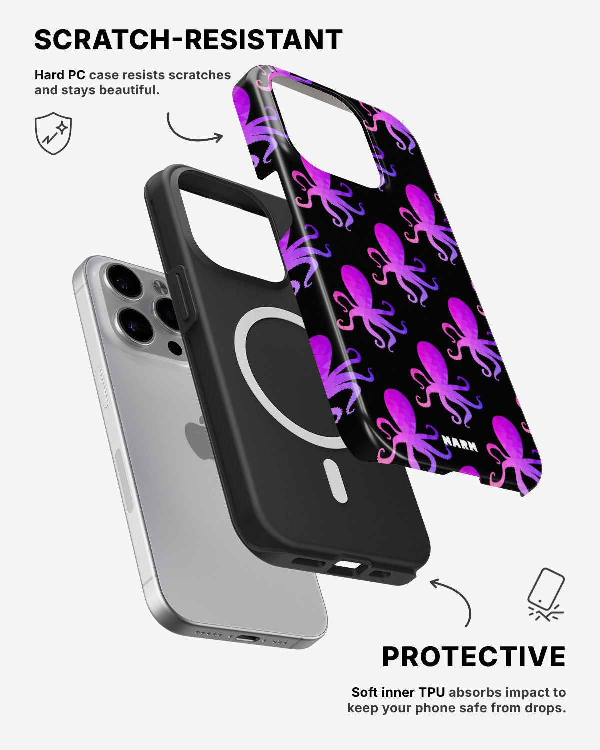 iPhone 12 Pro Max Tough Case – Octopus Pattern - View 2
