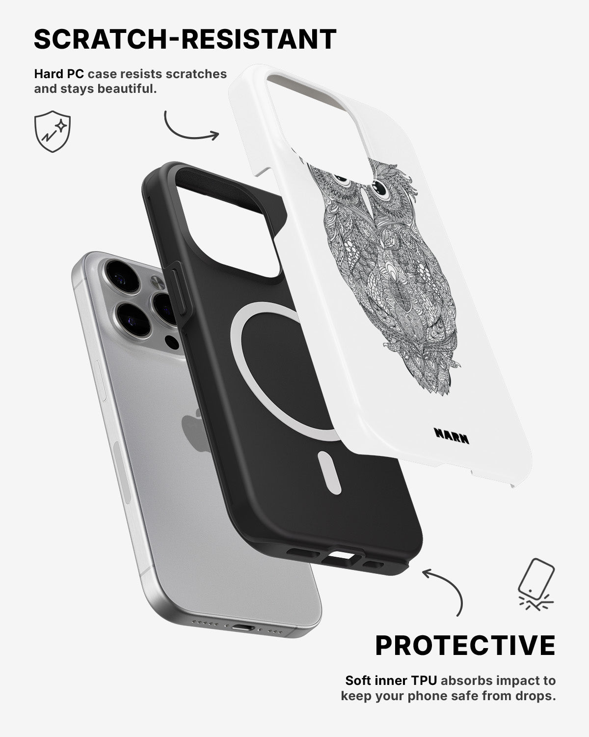 iPhone 12 Pro Max Tough Case – Owl - View 2
