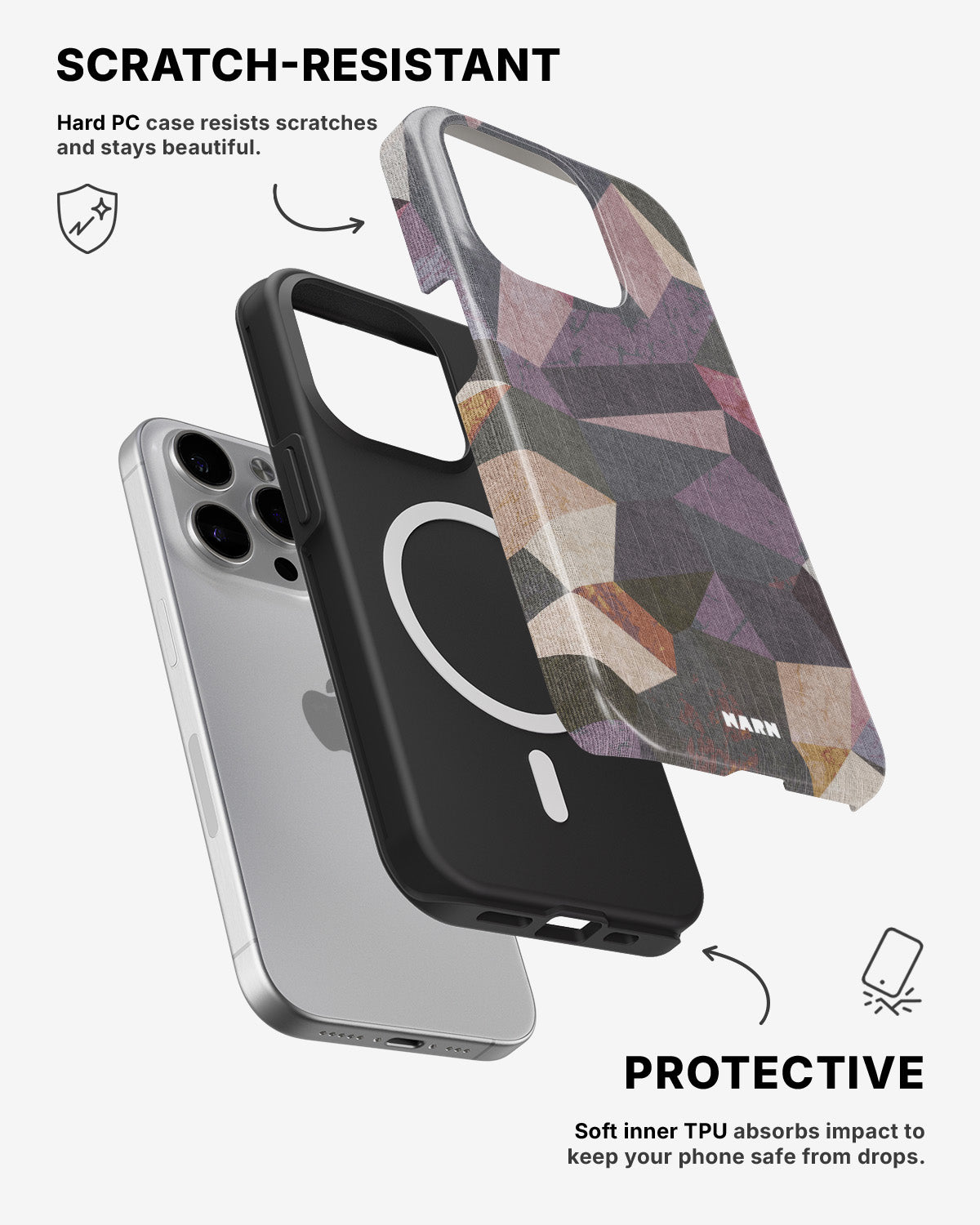 iPhone 12 Pro Max Tough Case – Triangles - View 2