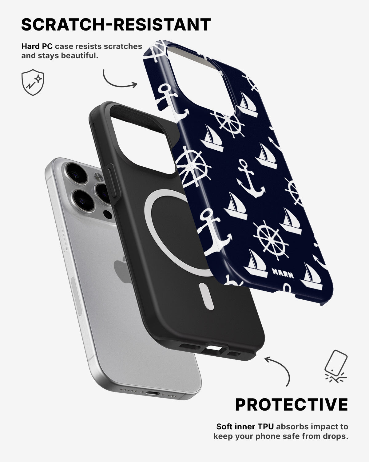 iPhone 12 Pro Max Tough Case – Deep Blue Voyage - View 2