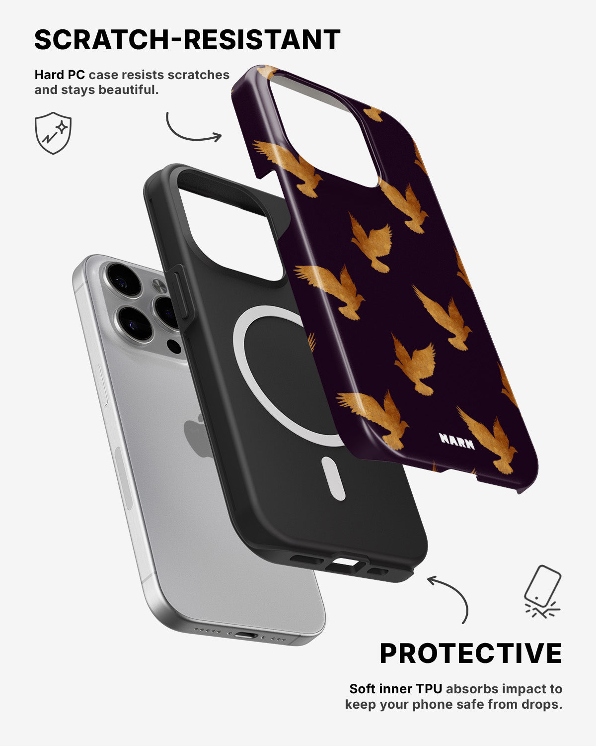 iPhone 12 Pro Max Tough Case – Royal Doves - View 2