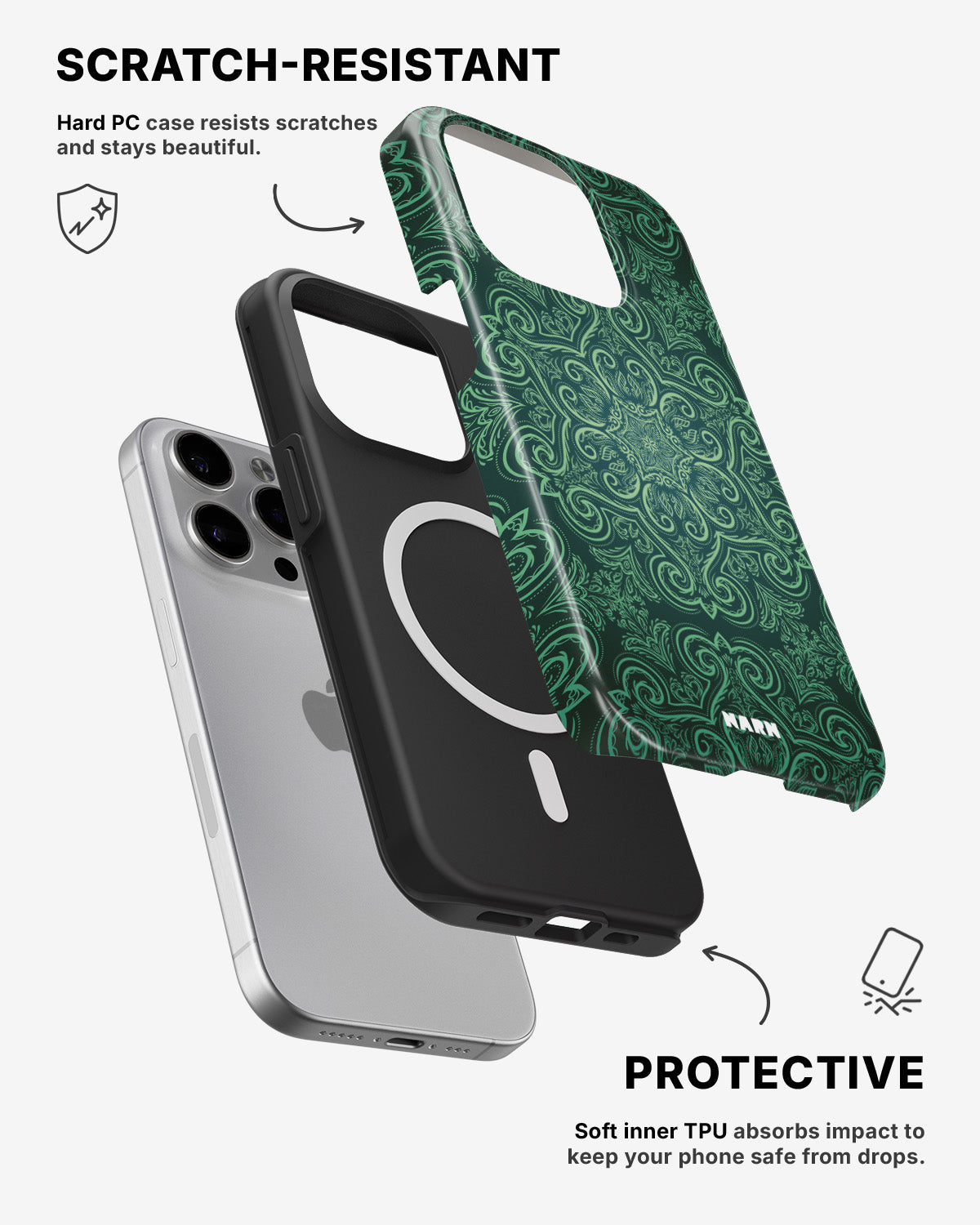 iPhone 12 Pro Max Tough Case – Retro Forest - View 2