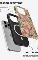 iPhone 12 Pro Max Tough Case – Flamingos & Flowers - View 2