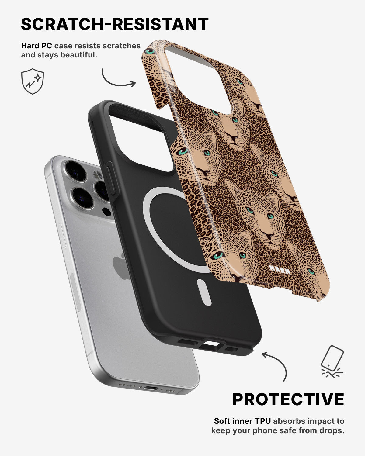 iPhone 12 Pro Max Tough Case – Leopard Gaze - View 2