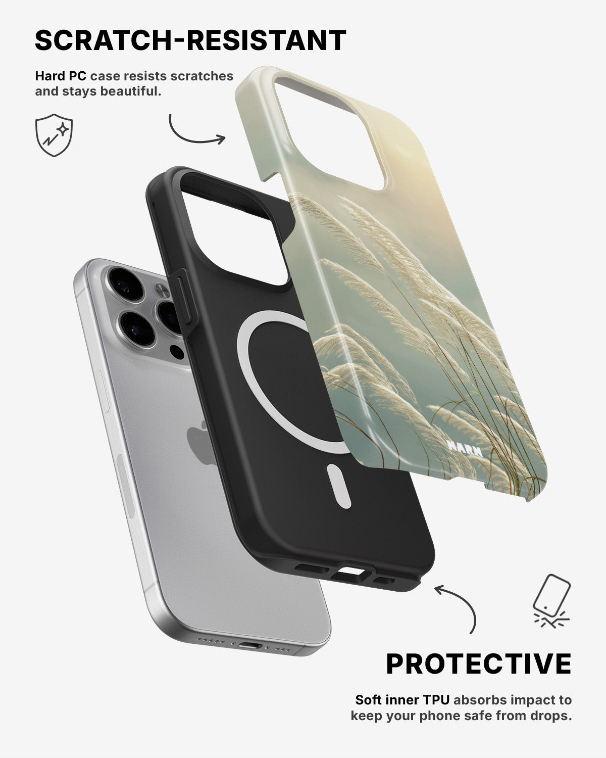 iPhone 12 Pro Max Tough Case – Windy Pampas - View 2