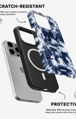 iPhone 12 Pro Max Tough Case – Tie Dye Blue - View 2