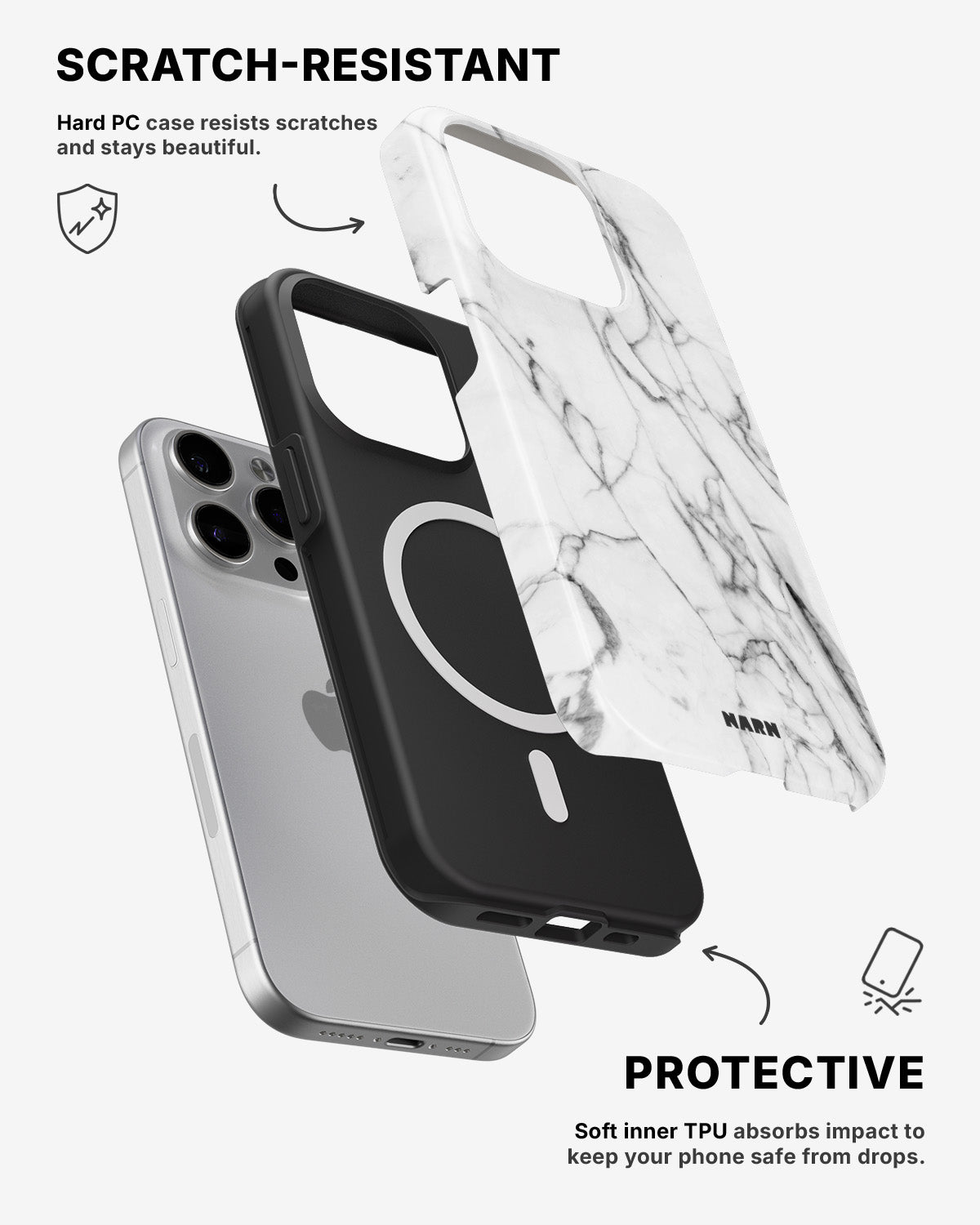 iPhone 12 Pro Max Tough Case – Milky Marble - View 2