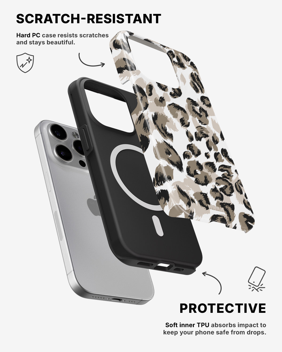 iPhone 12 Pro Max Tough Case – Snow Leopard - View 2
