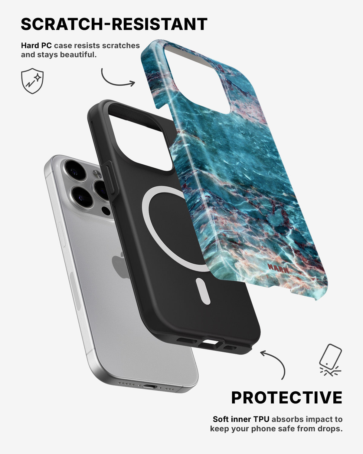 iPhone 12 Pro Max Tough Case – Icy Marble - View 2