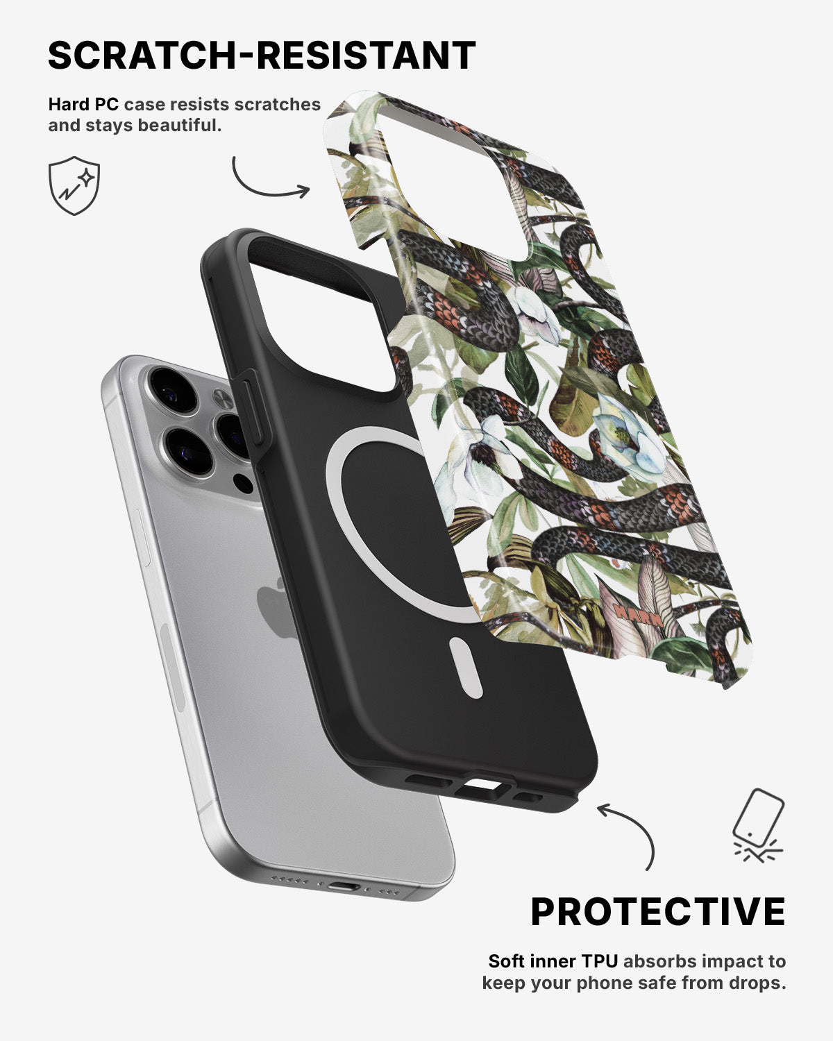 iPhone 12 Pro Max Tough Case – Jungle Snake - View 2