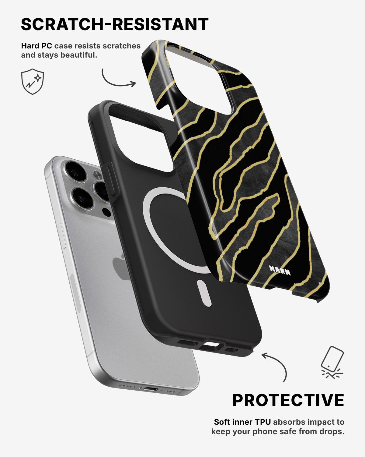 iPhone 12 Pro Max Tough Case – Golden Zebra - View 2