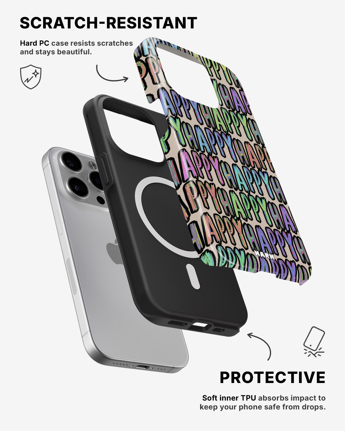 iPhone 12 Pro Max Tough Case – Happy - View 2