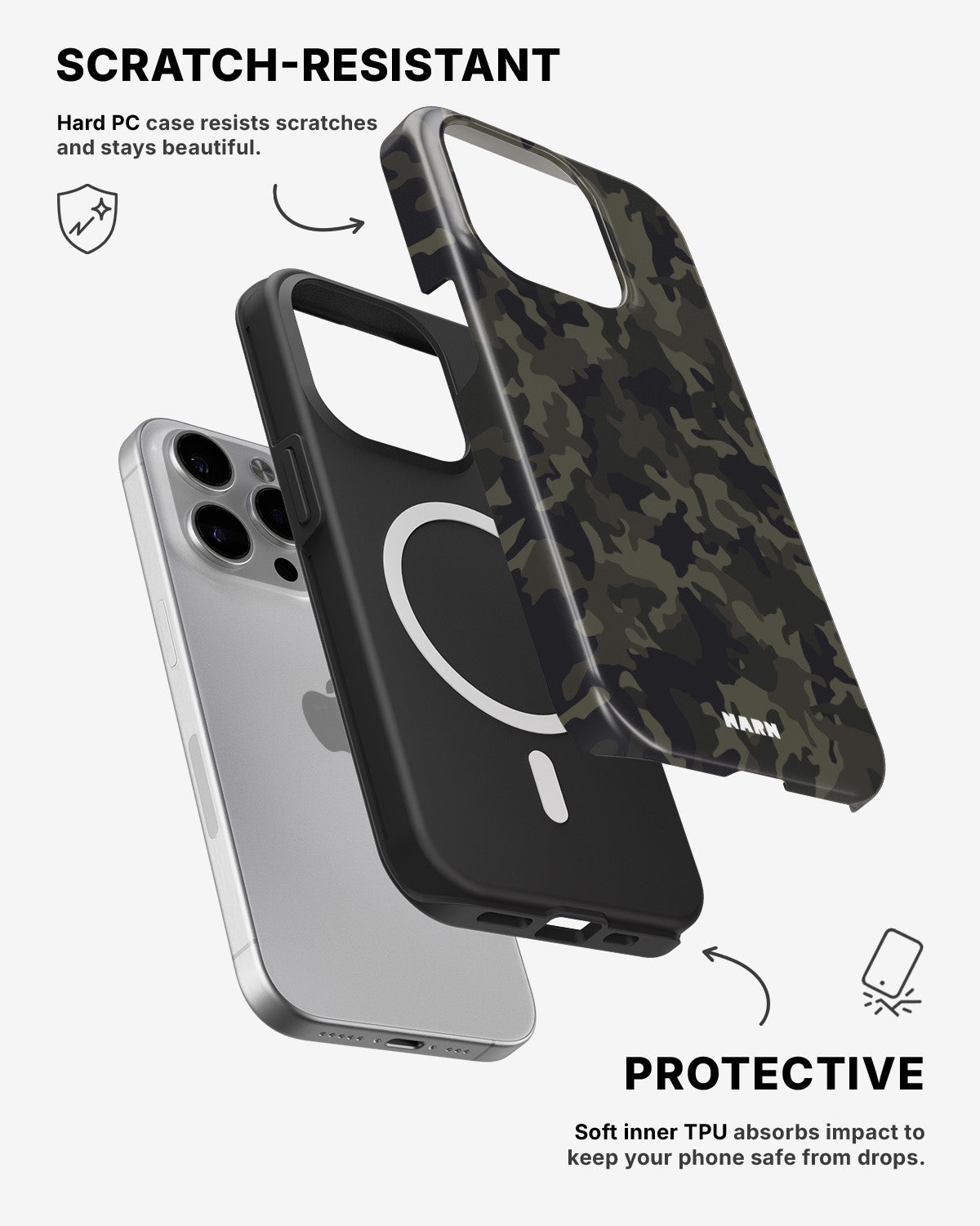iPhone 12 Pro Max Tough Case – Jungle Green Camo - View 2