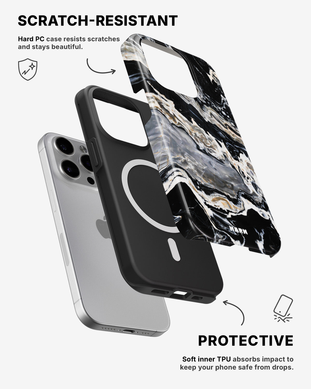 iPhone 12 Pro Max Tough Case – Dark Swirl - View 2