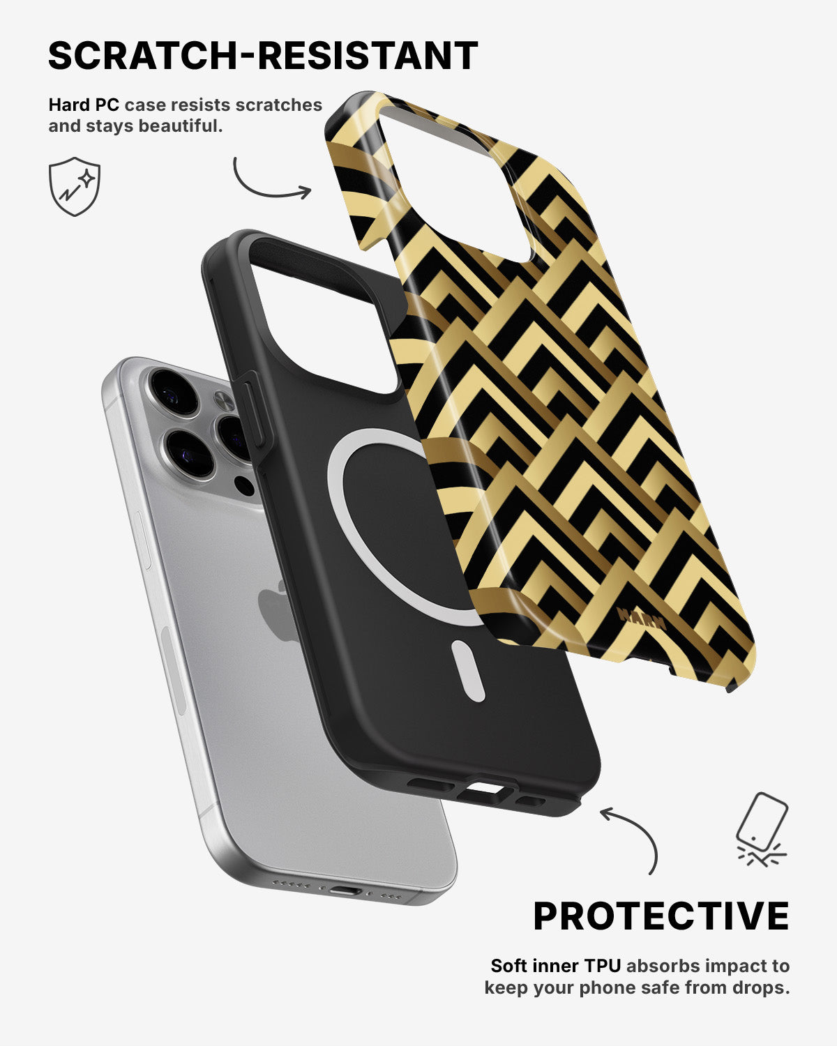 iPhone 12 Pro Max Tough Case – Goldline - View 2
