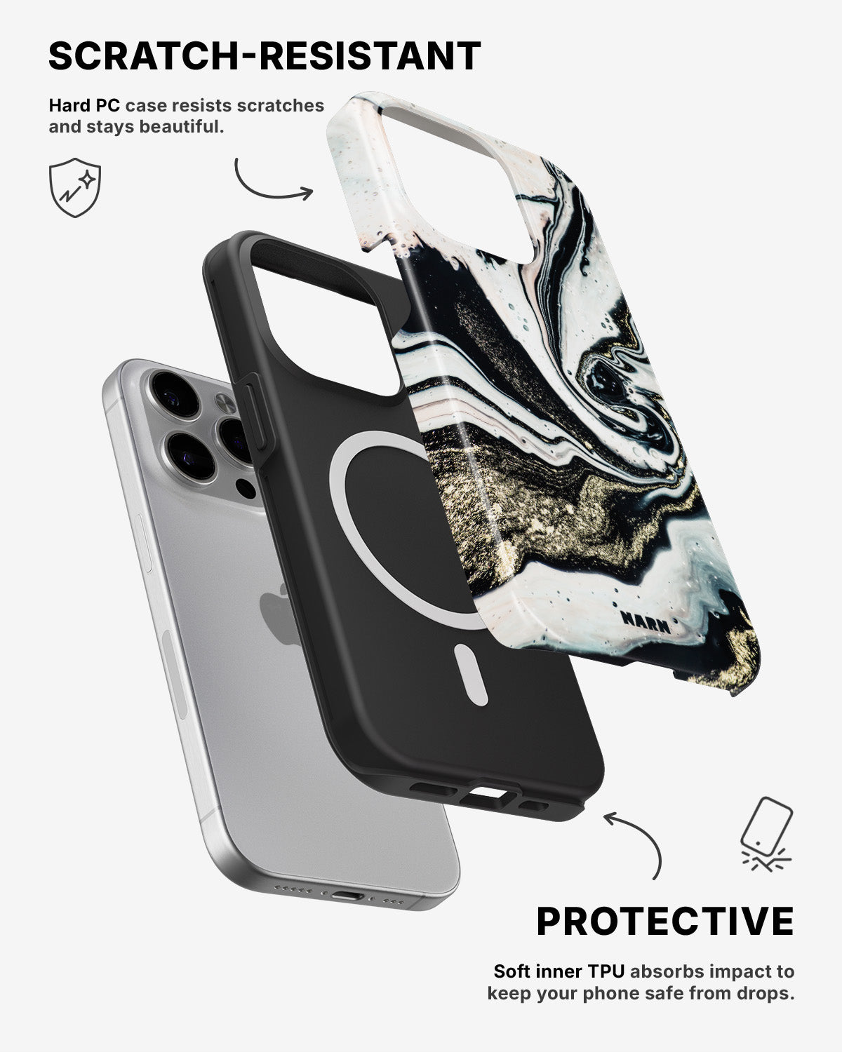 iPhone 12 Pro Max Tough Case – Golden Swirl - View 2