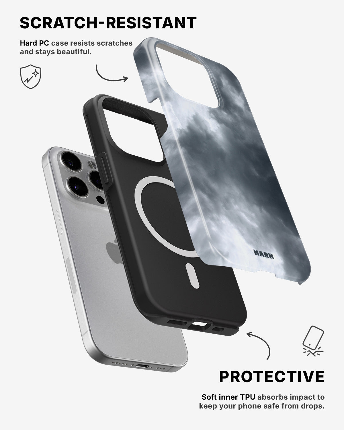 iPhone 12 Pro Max Tough Case – Cloudy - View 2