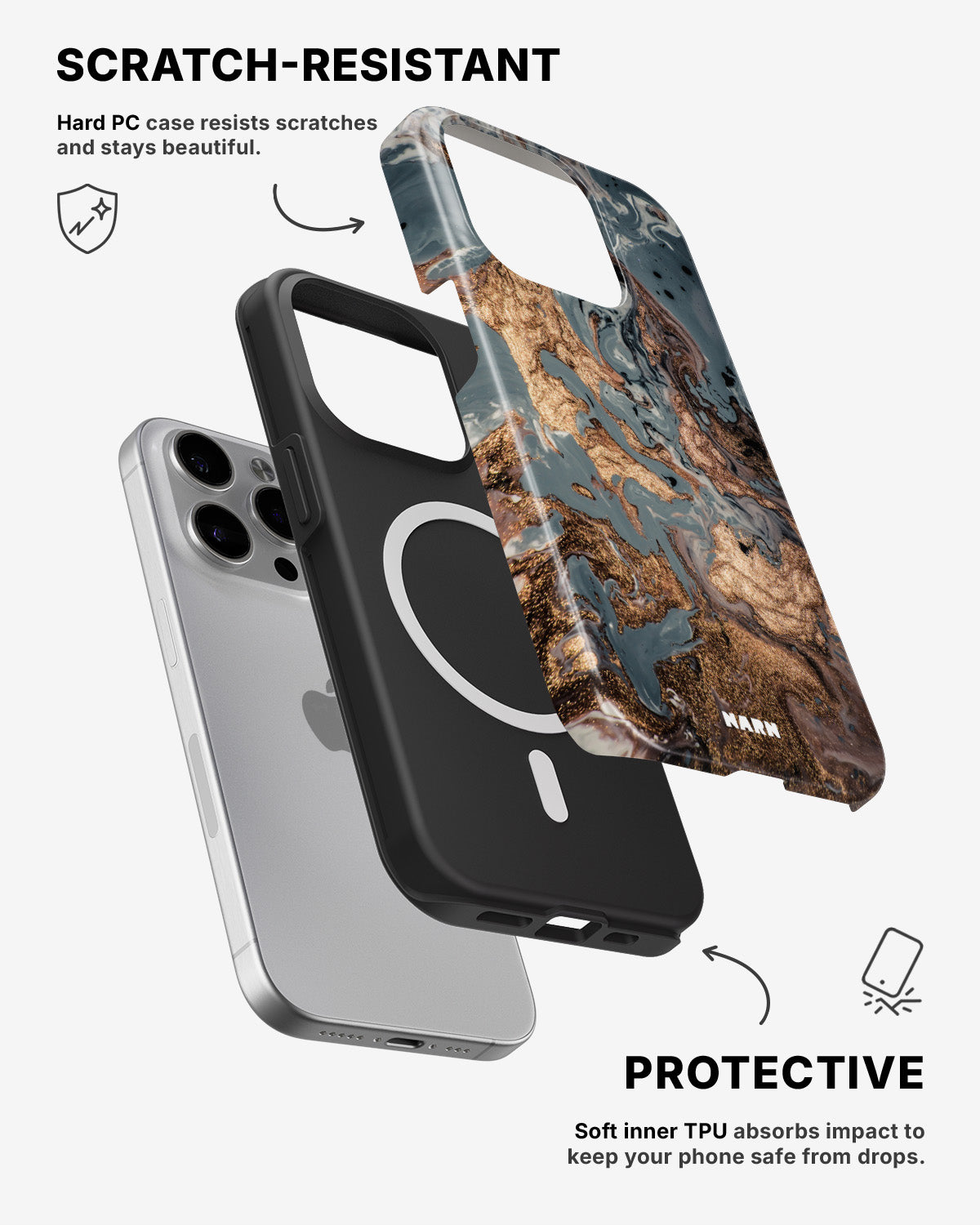 iPhone 12 Pro Max Tough Case – Molten Gold - View 2