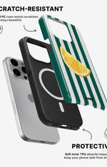 iPhone 12 Pro Max Tough Case – Lemon Stripes - View 2