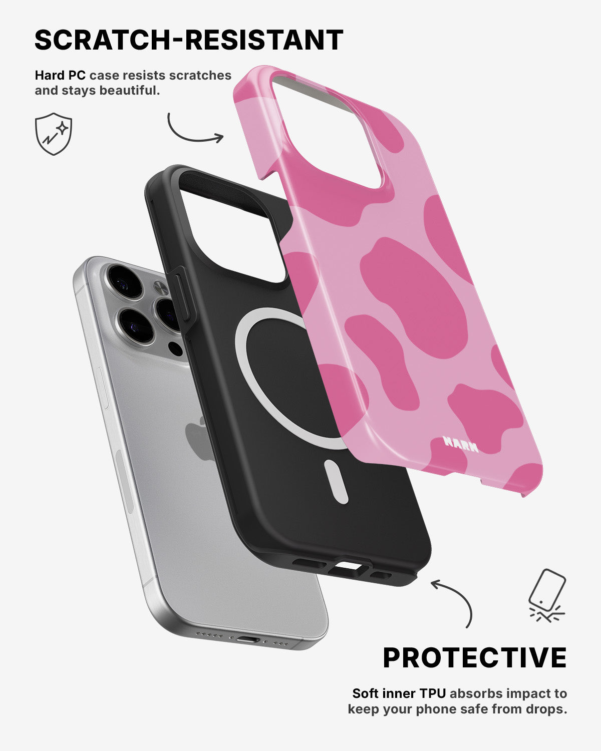 iPhone 12 Pro Max Tough Case – Pink Moo - View 2