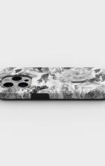 iPhone 12 Pro Max Tough Case – Black & White Bloom - View 3