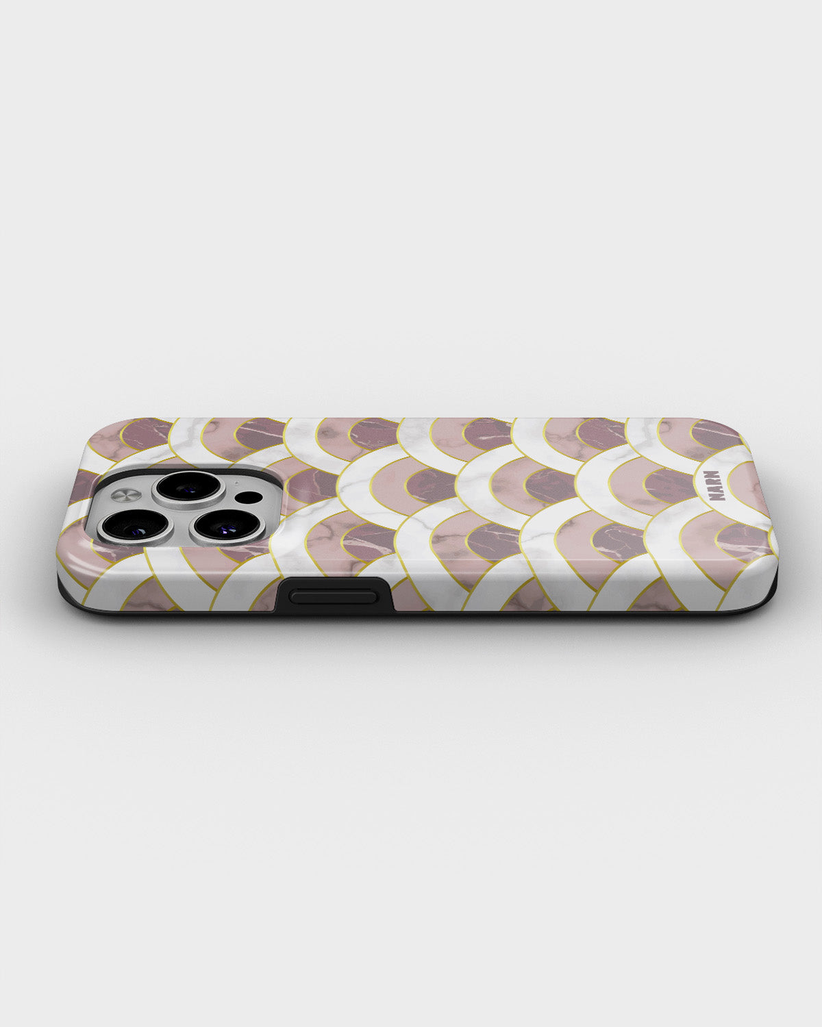 iPhone 12 Pro Max Tough Case – Pink Marble Waves - View 3