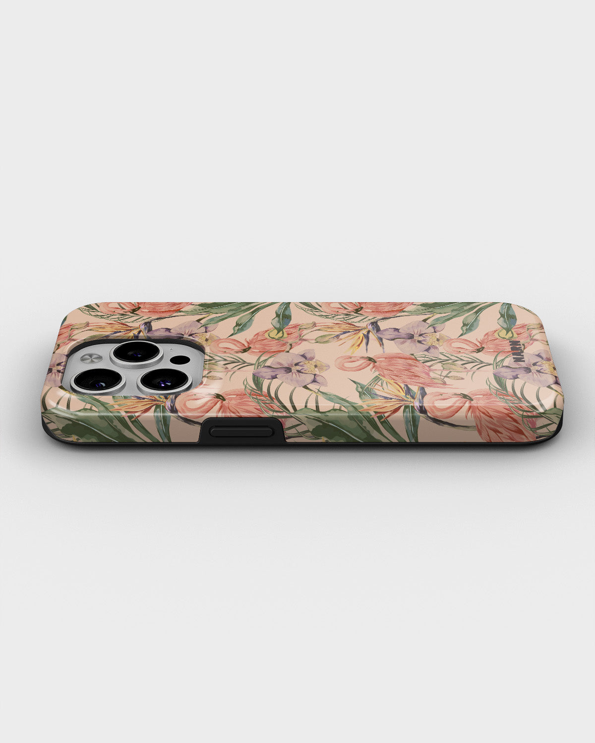 iPhone 12 Pro Max Tough Case – Flamingos & Flowers - View 3