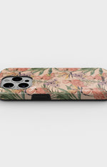 iPhone 12 Pro Max Tough Case – Flamingos & Flowers - View 3