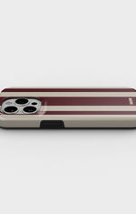 iPhone 12 Pro Max Tough Case – Bordeaux Stripe - View 3