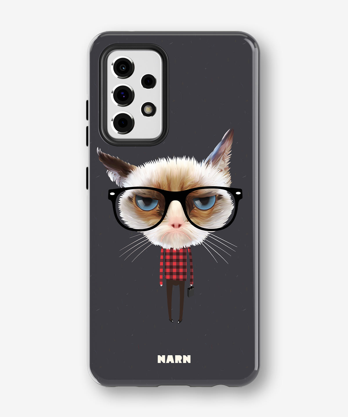 Samsung Galaxy A52 / A52s 5G Tough Case – Hipster Cat - View 1