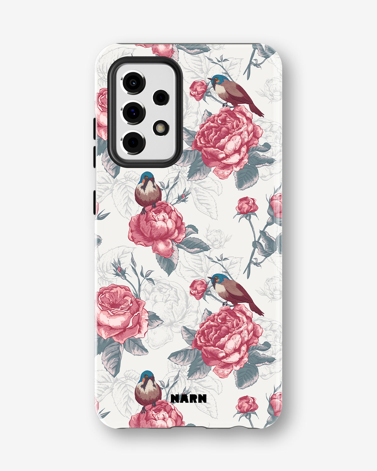 Samsung Galaxy A52 / A52s 5G Tough Case – Birds Among Roses - View 1