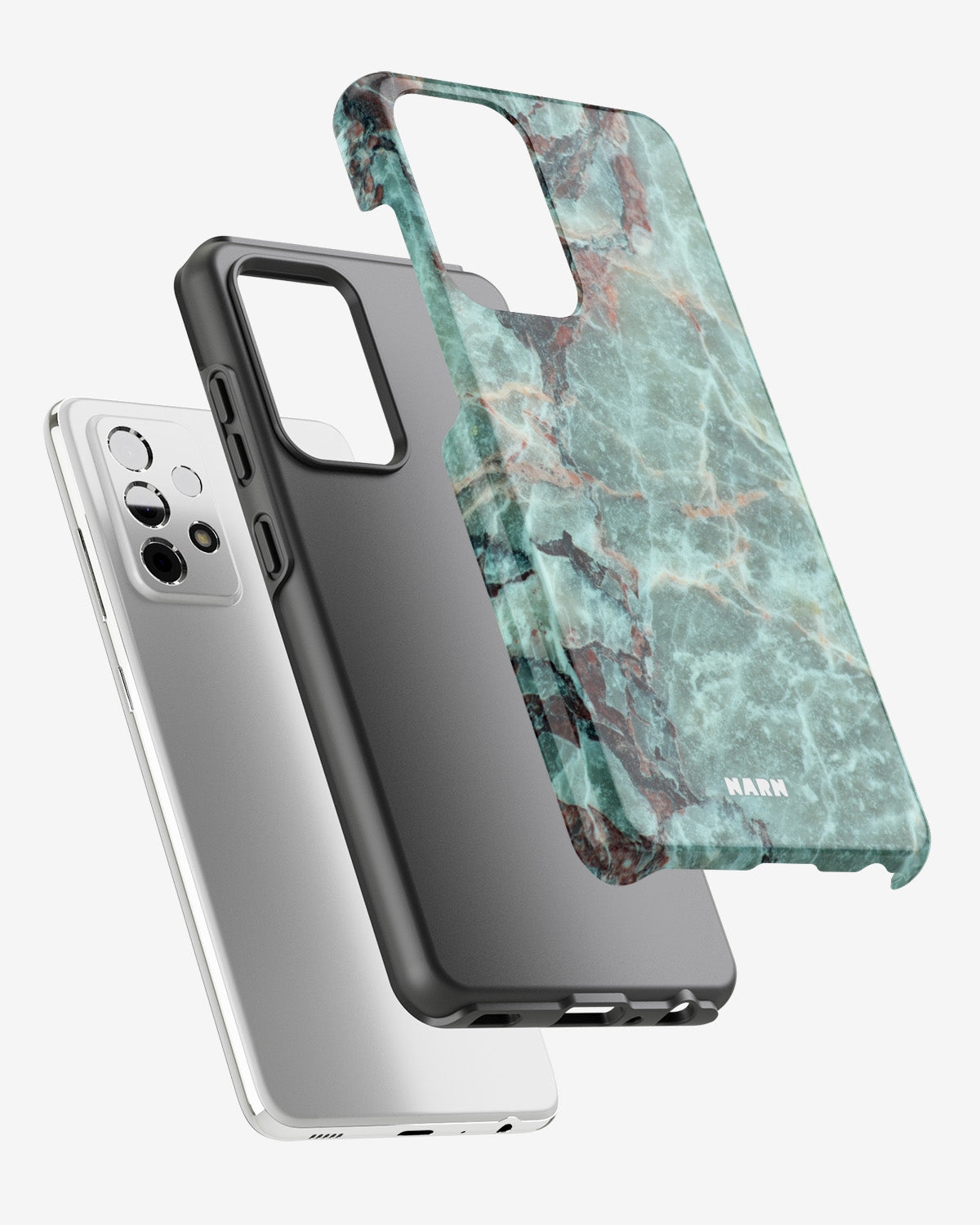 Samsung Galaxy A52 / A52s 5G Tough Case – Green Marble - View 2