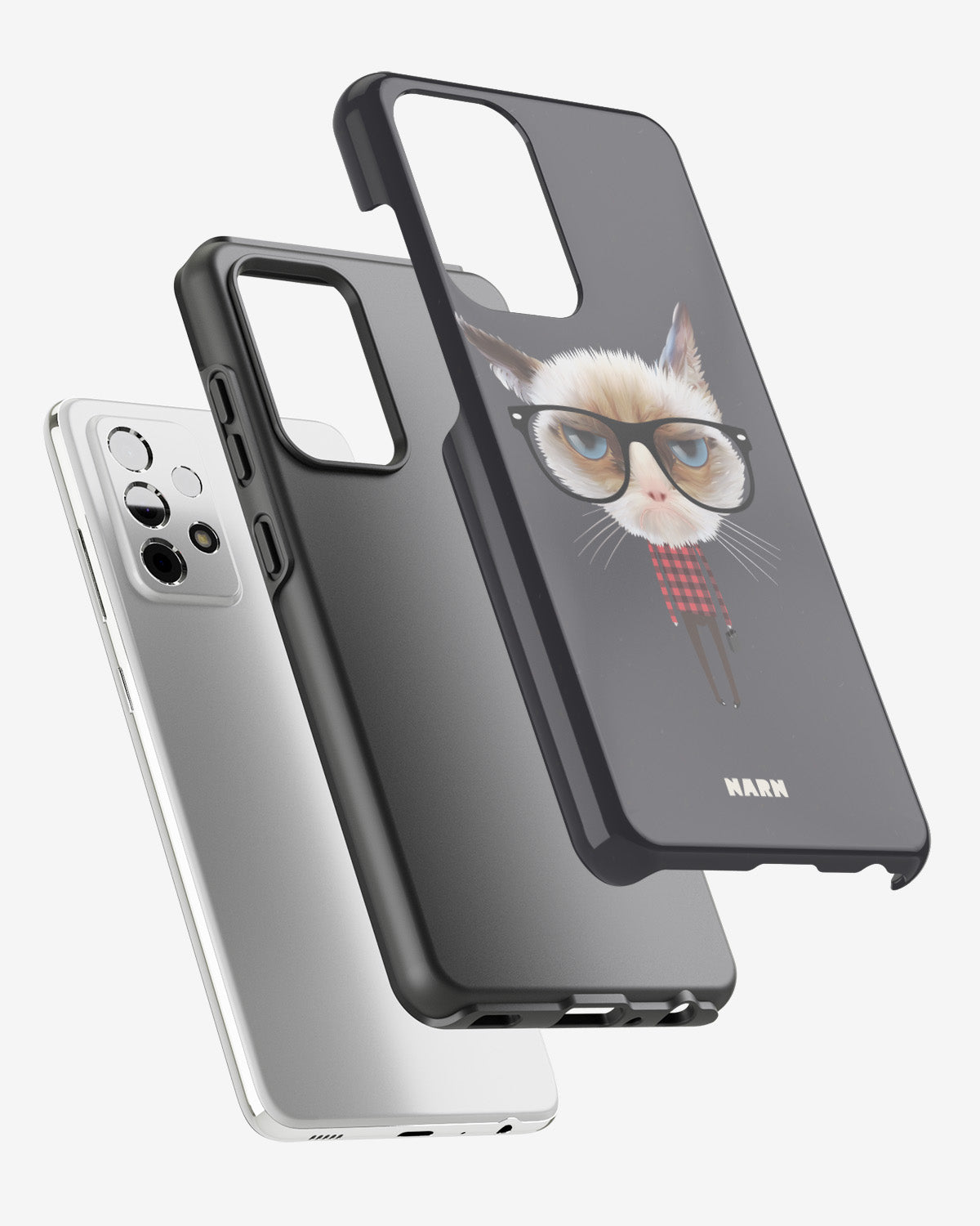 Samsung Galaxy A52 / A52s 5G Tough Case – Hipster Cat - View 2