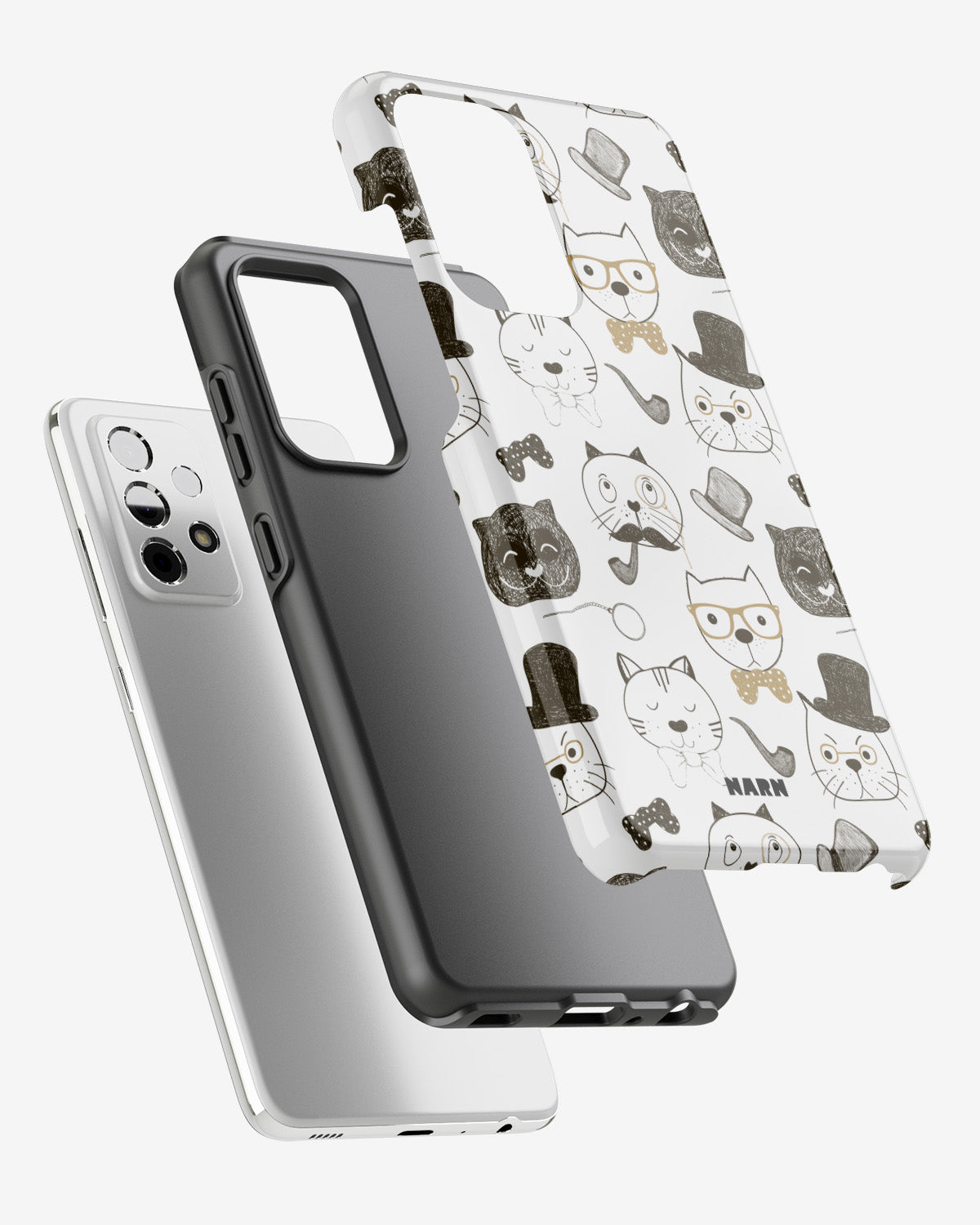 Samsung Galaxy A52 / A52s 5G Tough Case – Cartoon Cats - View 2
